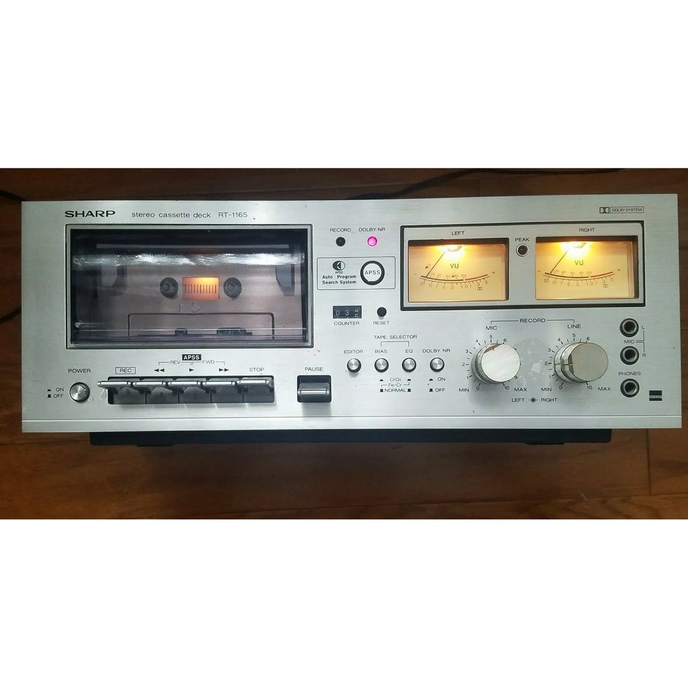 Sharp Model RT-1165 Stereo Cassette Tape Deck Auto Program Search APSS - AS IS